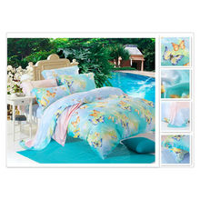 40*40s 133*72 reactive printing Purebest 100% tencel printing bedding set